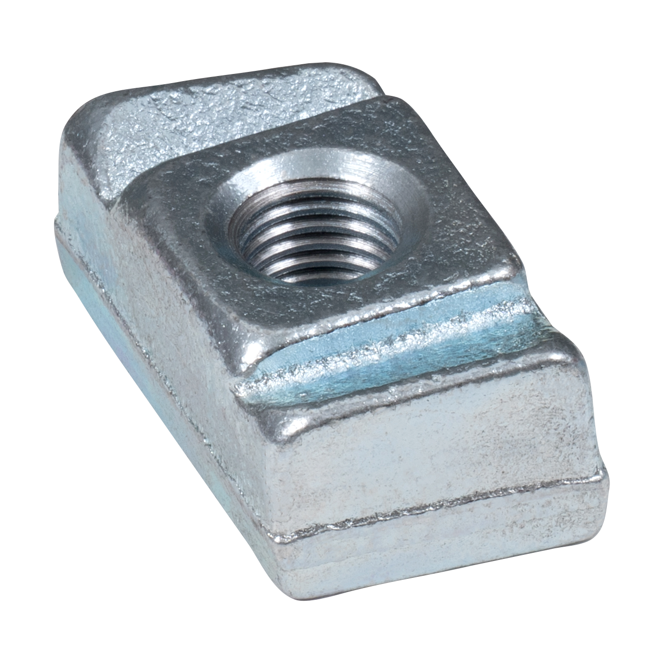 Hook head threaded plate 72/48 - M12 - ZN