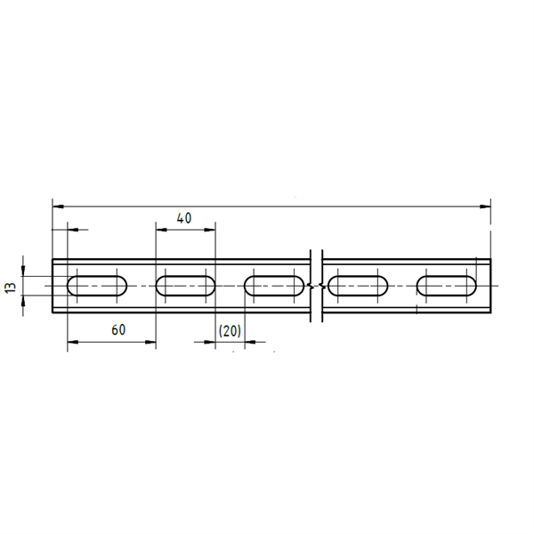 Profile 36/36 - 1,000 mm - perforated - A2