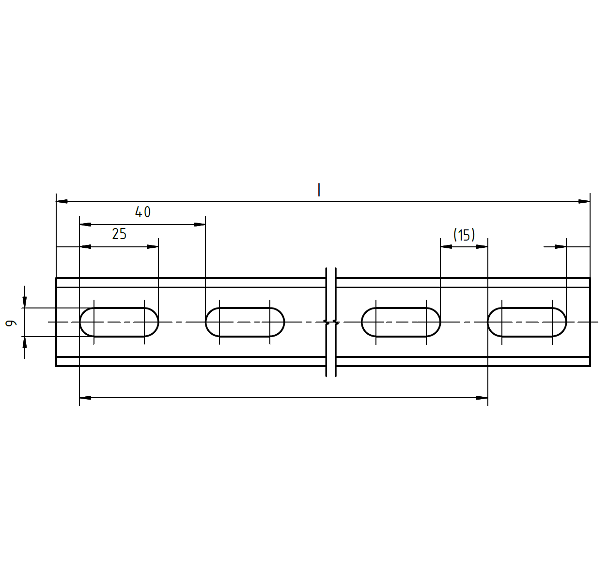 Profil 28/28 - 2.000 mm - gelocht - ZN