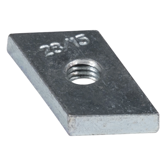 Hammerhead threaded plate 28/15 - M5 - ZN