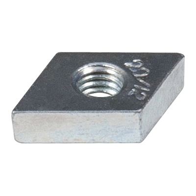 Hammerhead threaded plate 20/12 - M4 - ZN